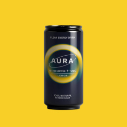 Aura Coffee - nitro cold brew opakowanie puszka 200 ml lemon