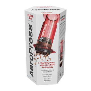 AeroPress - Zaparzacz do kawy CLEAR Czerwony