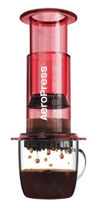 AeroPress - Zaparzacz do kawy CLEAR Czerwony