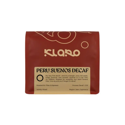 Klaro Coffee - Peru Suenos, Decaf(bezkofeinowa) - 250g Klaro Coffee - Peru Suenos, Decaf(bezkofeinowa) - 250g