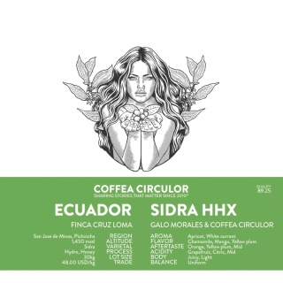 Coffea Circulor - Ekwador Finca Cruz Loma, Sidra Hydro Honey - 100g