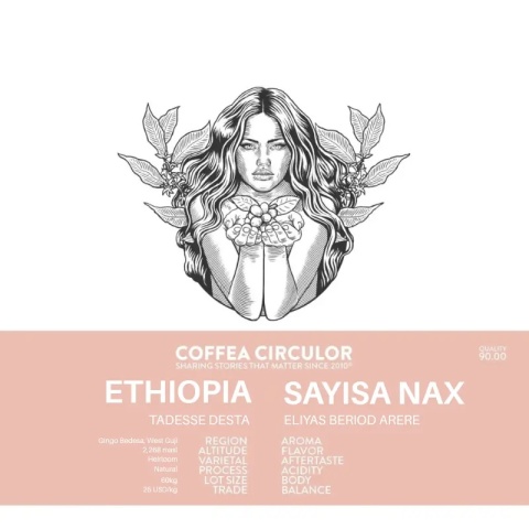 Coffea Circulor - Etiopia SAYISA NAX, Natural- 250g Coffea Circulor - Etiopia SAYISA NAX, Natural- 250g