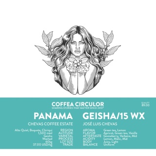 Coffea Circulor - Panama Chevas Geisha /15, Washed - 100g