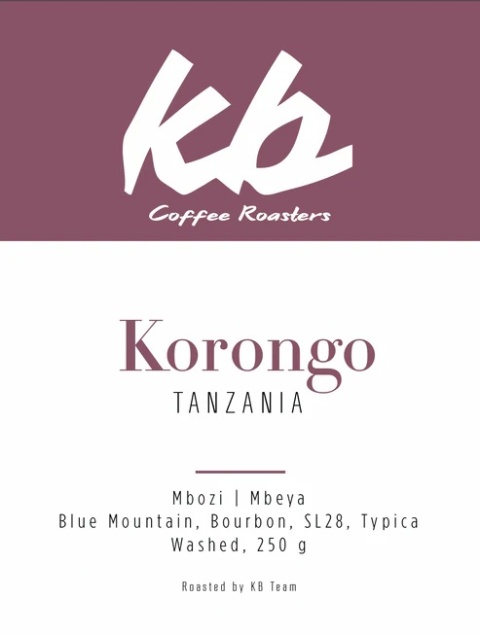KB Coffee Roasters- Tanzania Korongo - 250g