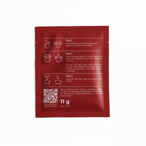 Klaro Coffee - Drip Bagi - zestaw 8 szt