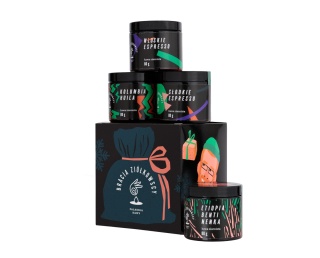 Bracia Ziółkowscy - Zestaw prezentowy 4 kawy do espresso- 320g