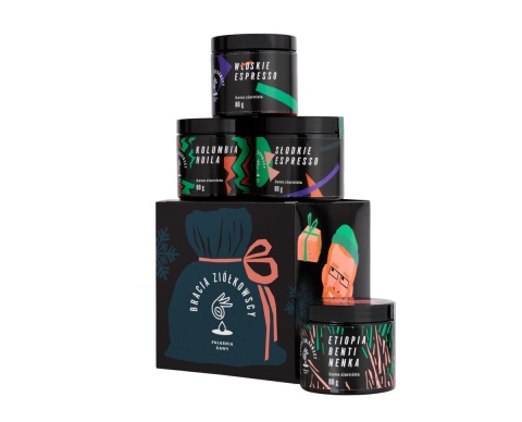 Bracia Ziółkowscy - Zestaw prezentowy 4 kawy do espresso- 320g