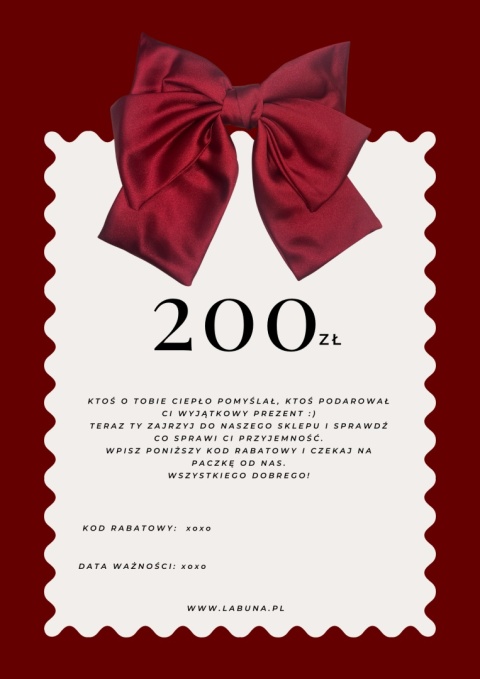 Karta podarunkowa, Voucher - 200 zł