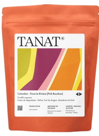 TANAT Coffee - Kolumbia Finca La Riviera, Pink Bourbon - 200g