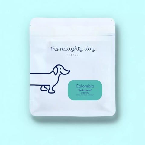 kawa The Naughty Dog - Kolumbia EA decaf, bezkofeinowa- 200g
