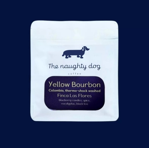 The Naughty Dog - Kolumbia, Las Flores Yellow Bourbon- 200g