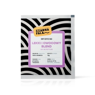 Czarna Fala - Kawa Lekki i Owocowy Blend, (drip bag 12g) - 1 szt.
