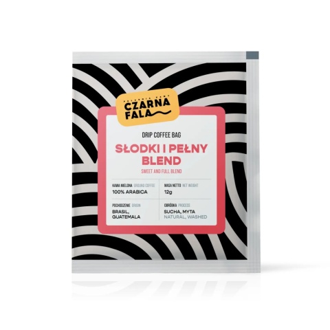 Czarna Fala - Kawa Słodki i Pełny Blend, (drip bag 12g)