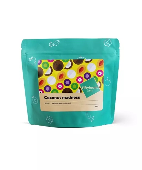 Fiftybeans - Kolumbia Coconut madness, Kokos - 200g