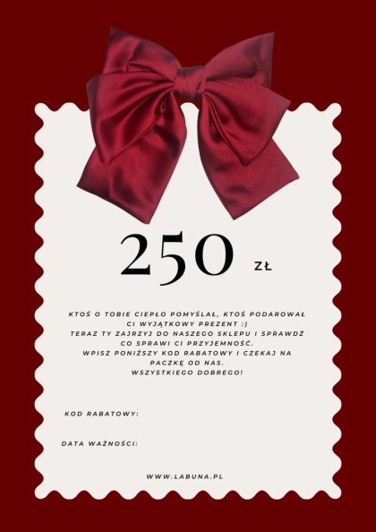 Karta podarunkowa, Voucher - 250 zł