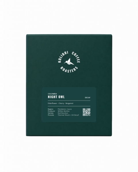 Kolibri Coffee - Kolumbia Night Owl Wilton Benitez, Decaf - 250g