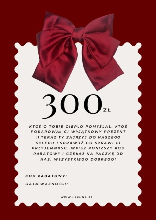 Karta podarunkowa, Voucher - 300 zł