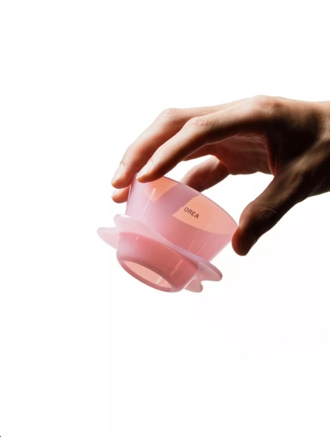 OREA O1 Zaparzacz – Kompaktowy Dripper Flat-Bottom (Tritan) - Creamy Pink, Różowy