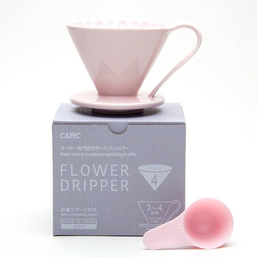 Cafec Flower Dripper - Pink 02 - Arita Ware