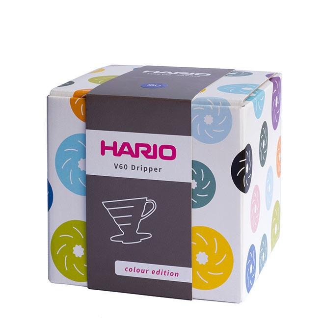 Hario - ceramiczny dripper V60-02 - niebieski + 40 szt. filtrów Hario - ceramiczny dripper V60-02 - niebieski + 40 szt. filtrów