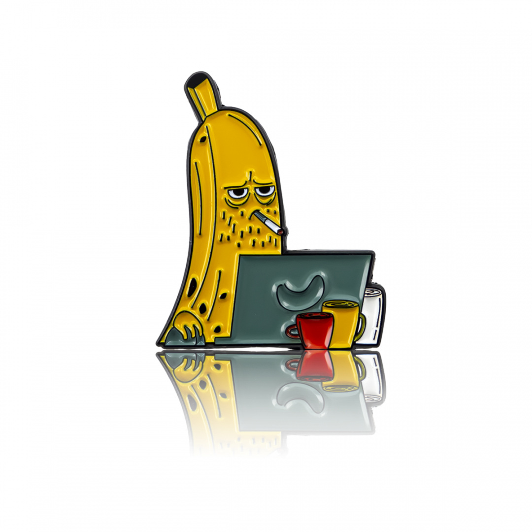 Przypinka - Banan w robocie Przypinka - Banan w robocie