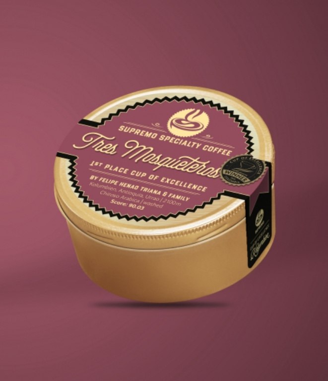 Supremo - Kolumbia Tres Mosqueteros - 125g Supremo - Kolumbia Tres Mosqueteros - 125g