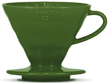 Hario - ceramiczny dripper V60-02 - ciemna zieleń + 40 szt. filtrów Hario - ceramiczny dripper V60-02 - ciemna zieleń + 40 szt. filtrów