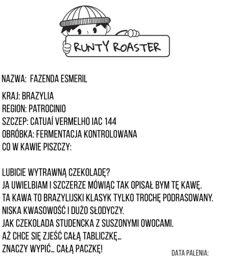 etykieta kawy speciality z Brazylii etykieta kawy speciality z Brazylii