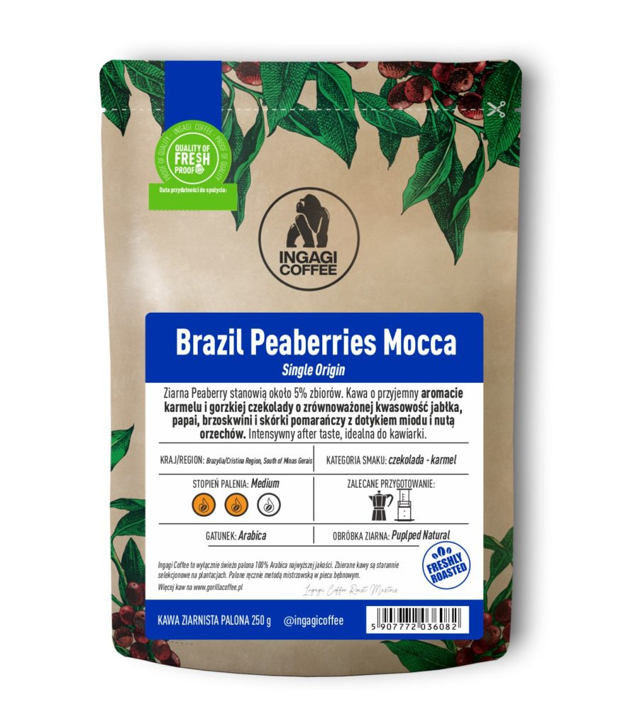 Kawa do kawiarki Brazylia Peaberries Mocca