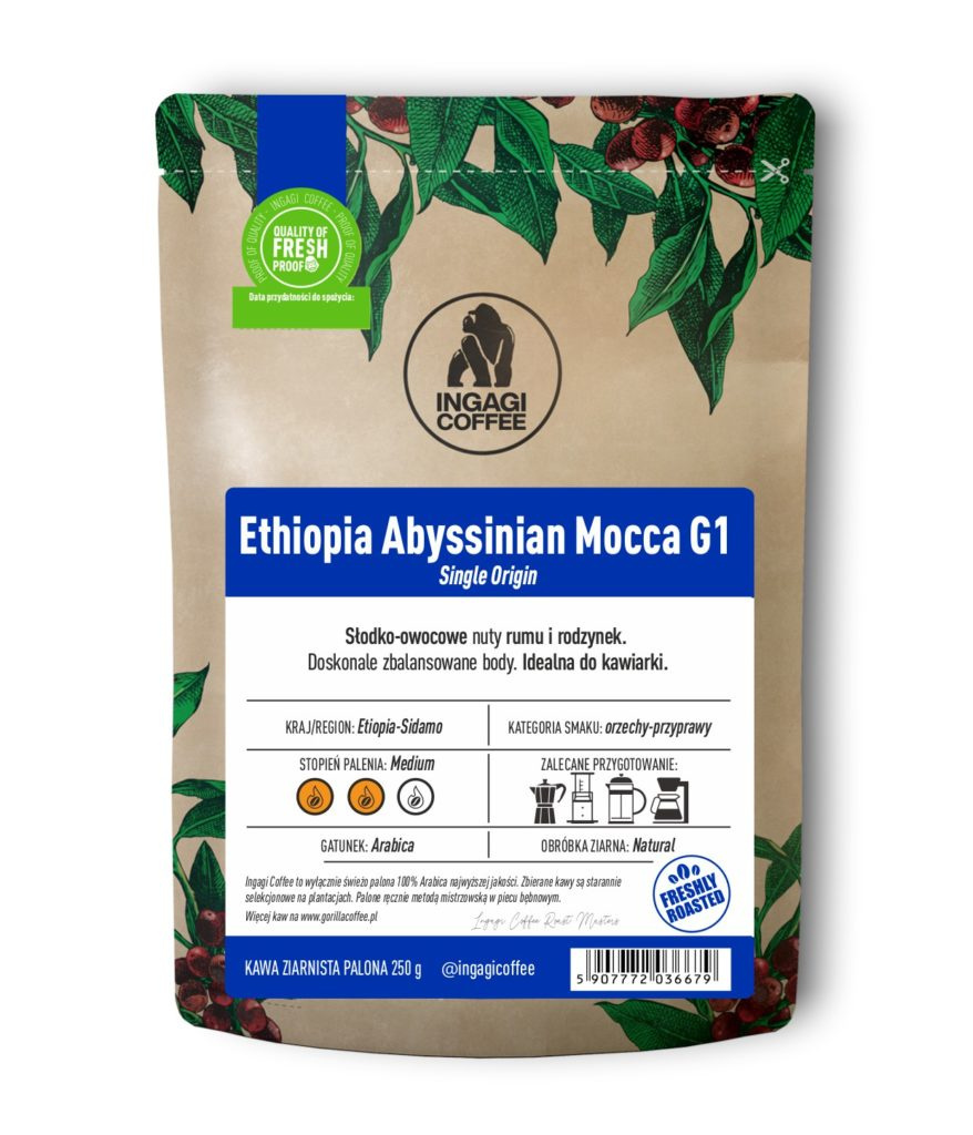 Kawa ziarnista Ingagi Coffee z Etiopii natural