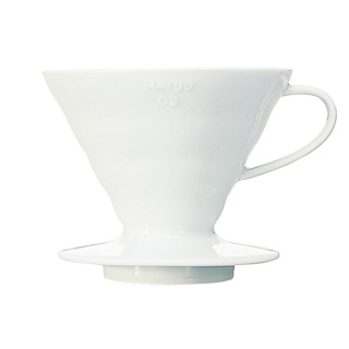 Hario - ceramiczny dripper V60-02 - biały