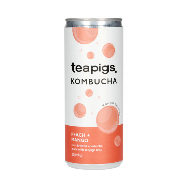 Teapigs - Kombucha - Brzoskwinia i mango - 250ml Teapigs - Kombucha - Brzoskwinia i mango - 250ml