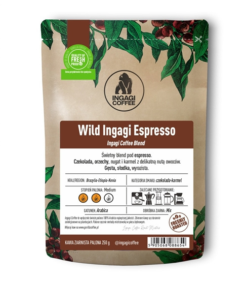 Kawa ziarnista pod espresso Wild Ingagi Coffee