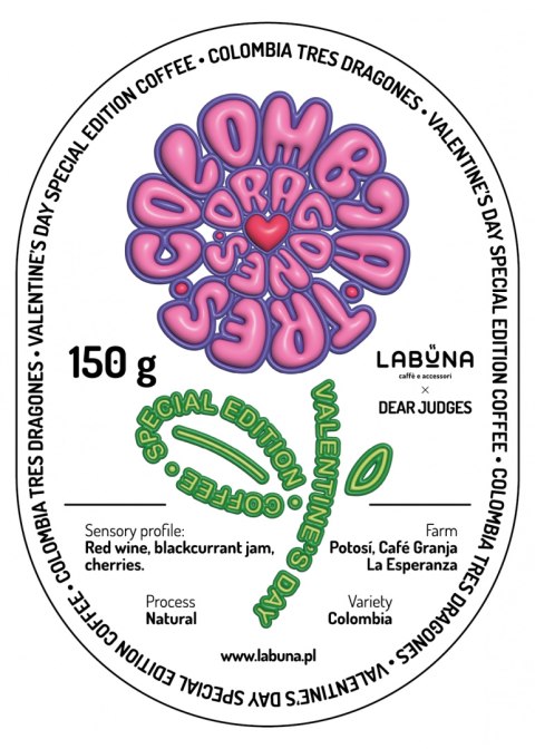 Kolumbia Tres Dragones kawa ziarnista LABUNA Kolumbia Tres Dragones kawa ziarnista LABUNA