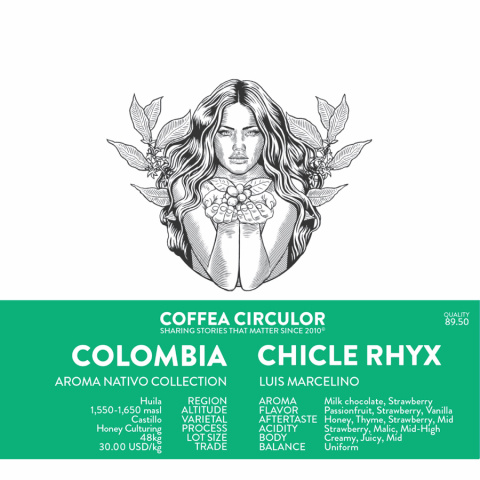 kolumbia chicle coffea circulor