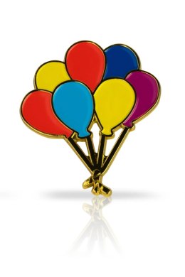Pin kolorowe balony