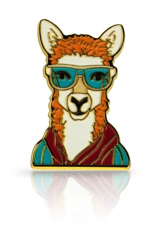 Pin lama w okularach